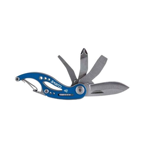 Curve Mini Multi Tool Blue Blister Multi-Funcitonal Small Pocket Knife - Blue