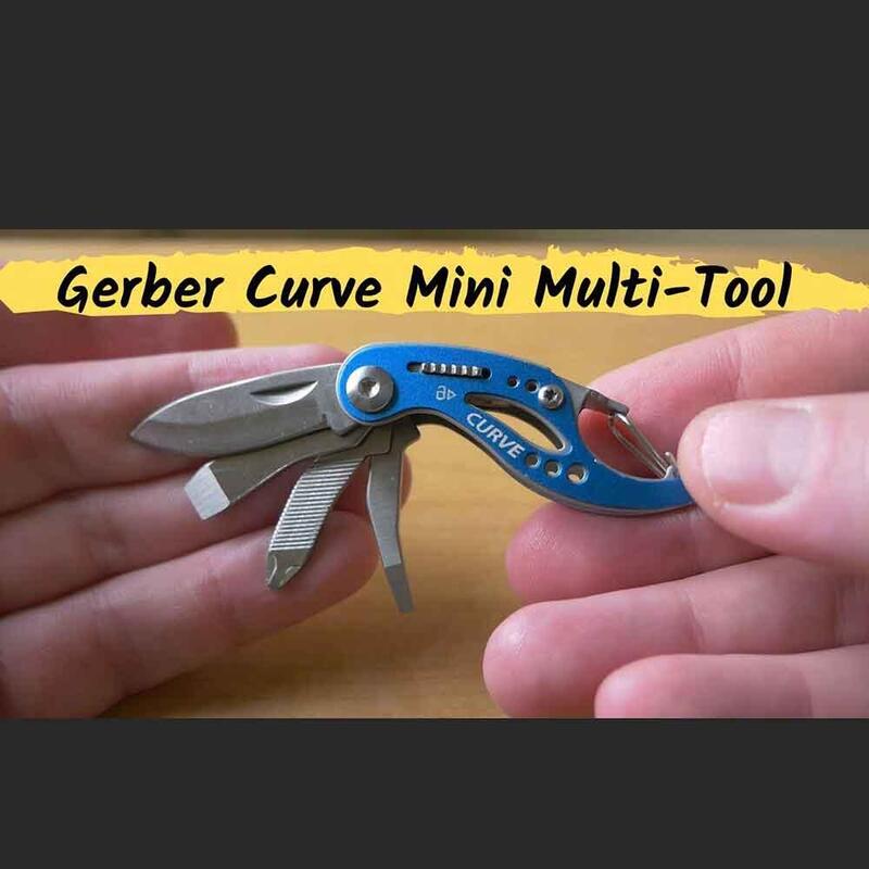 Curve Mini Multi Tool Blue Blister Multi-Funcitonal Small Pocket Knife - Blue