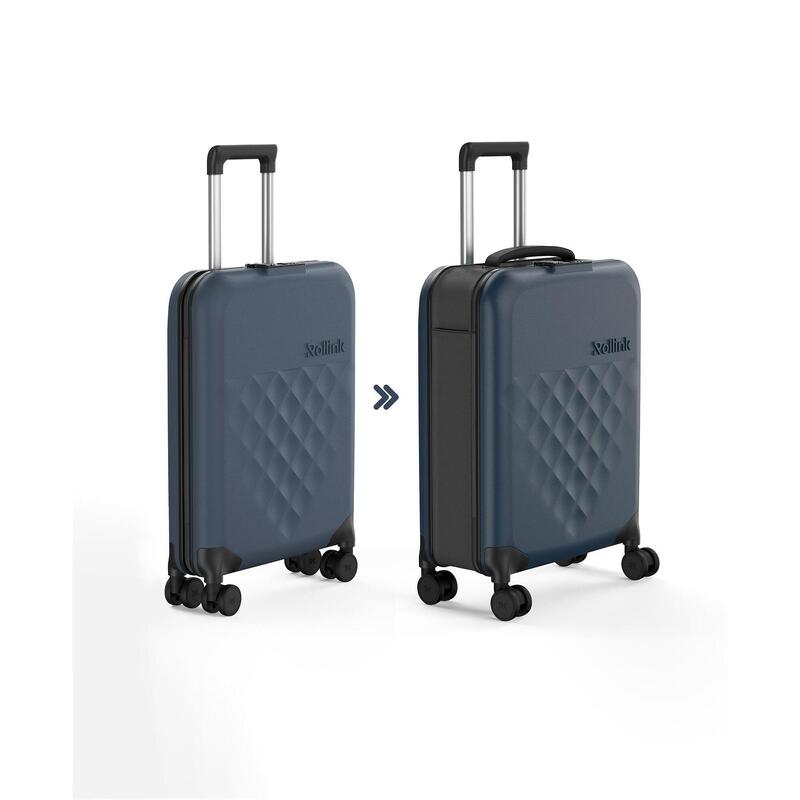 21" Collapsible CARRY-ON Suitcase - Atlantic Blue