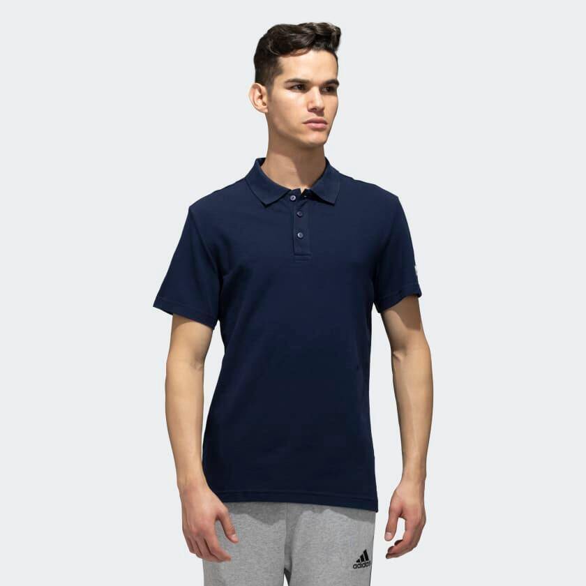 Adidas ESS BASE POLO Men Sports Polo Shirts Navy Blue -  1