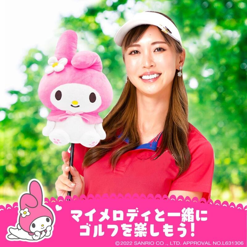 MMHD002 MY MELODY GOLF DRIVER HEAD COVER - PINK/WHITE