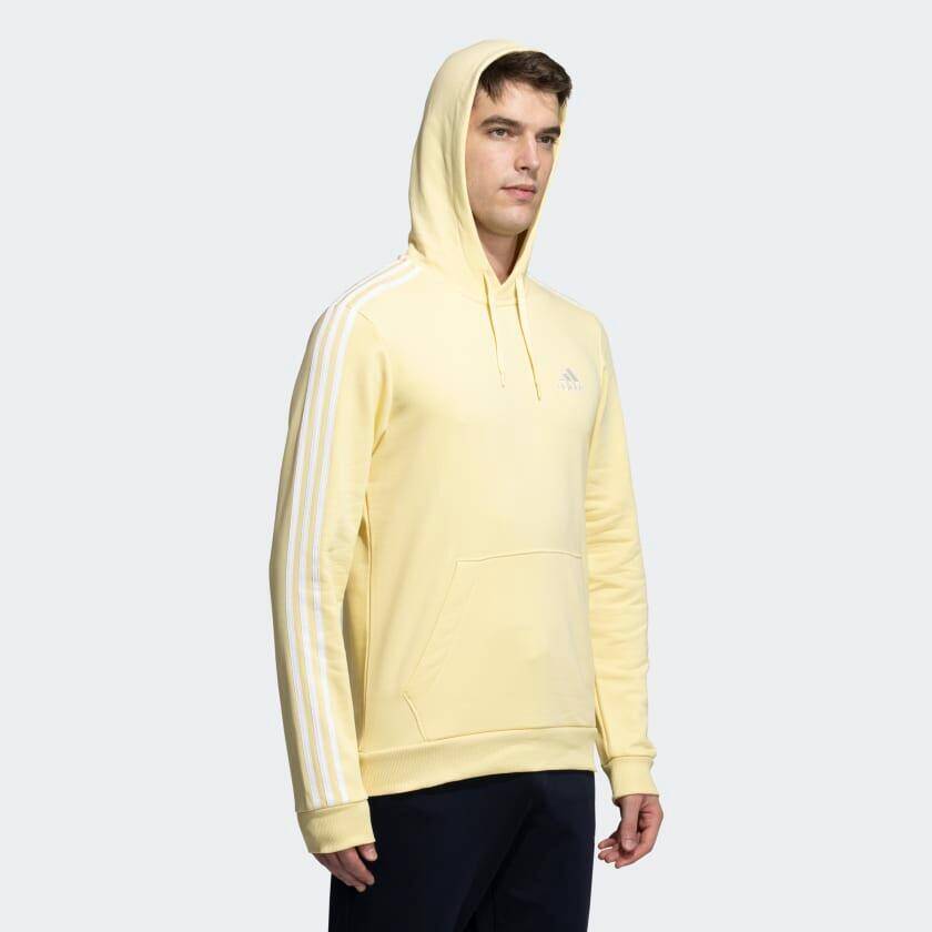 Adidas M 3S FT HD Men Sports Sweatshirts Yellow -  4