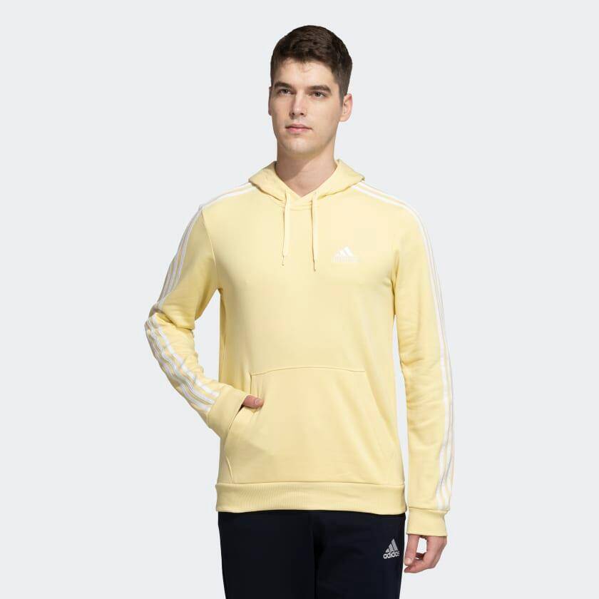 Adidas M 3S FT HD Men Sports Sweatshirts Yellow -  1