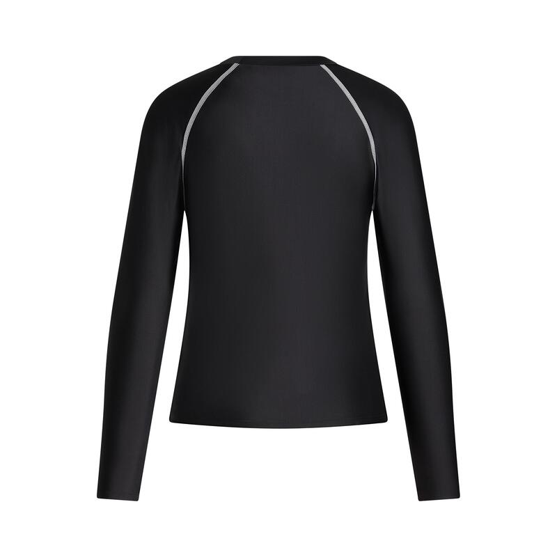 ASIAN RANGE 50TH DIAMOND LADIES LONG SLEEVE SUN PROTECTION TOP - BLACK