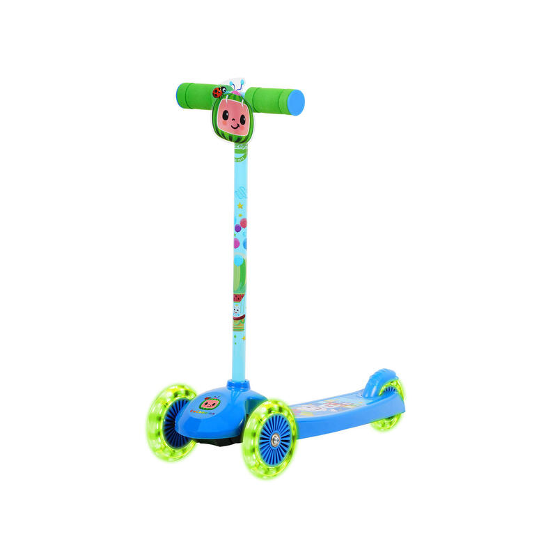 Lean & Steer 兒童LED閃光車輪滑板車 - 綠色/藍色
