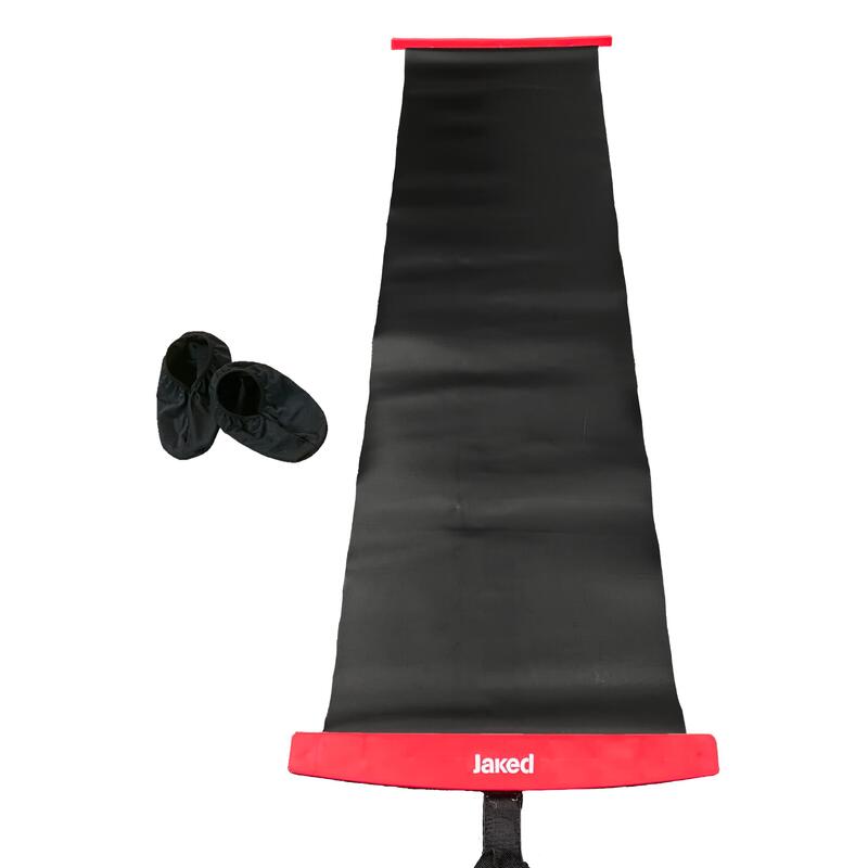 SLIDE BOARD (with sliding booties) - BLACK/RED