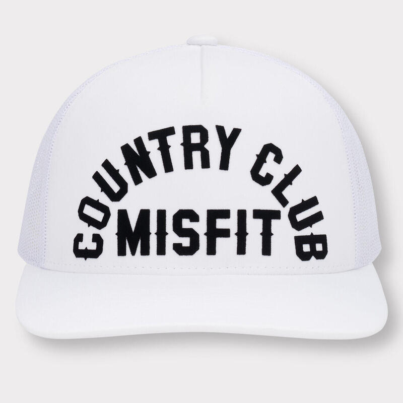 COUNTRY CLUB MISFIT ADULT ADJUSTABLE & BREATHABLE GOLF CAP - WHITE