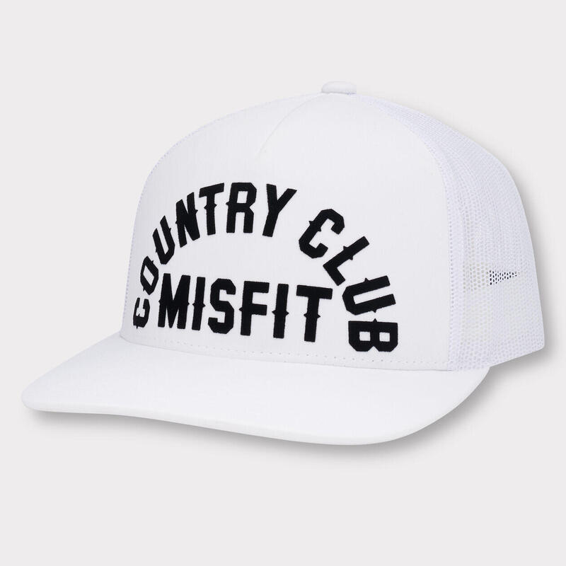 COUNTRY CLUB MISFIT 成人可調整式透氣高爾夫球帽 - 白色