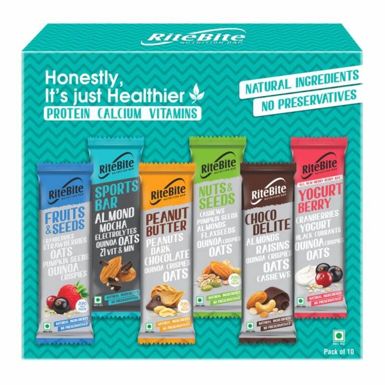 RiteBite Nutrition Assorted Bar (Pack Of 10)