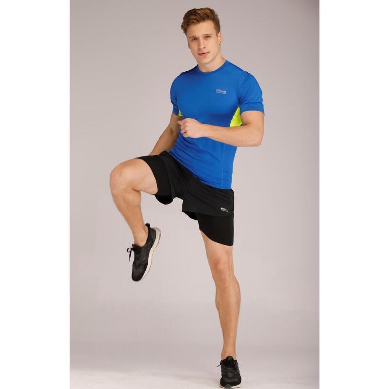 Adult Unisex Quick Dry 2 in 1 Running Shorts - Black