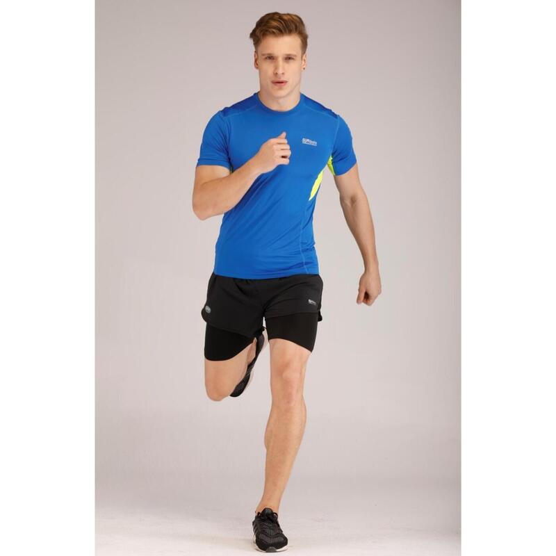 Adult Unisex Quick Dry 2 in 1 Running Shorts - Black