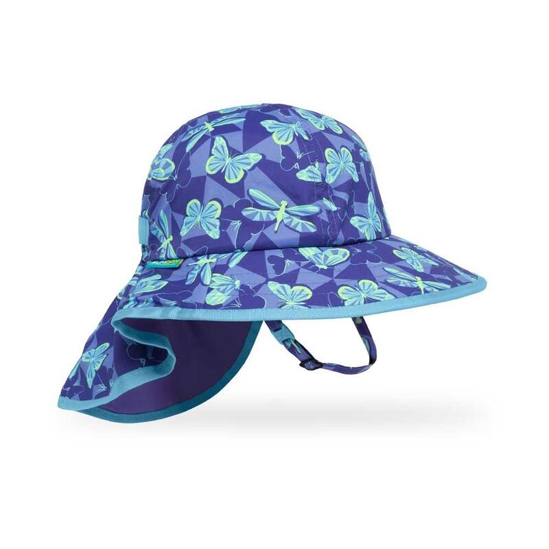 Kids Play Butterfly Dream Kids' Anti-UV Hiking Hat - Blue