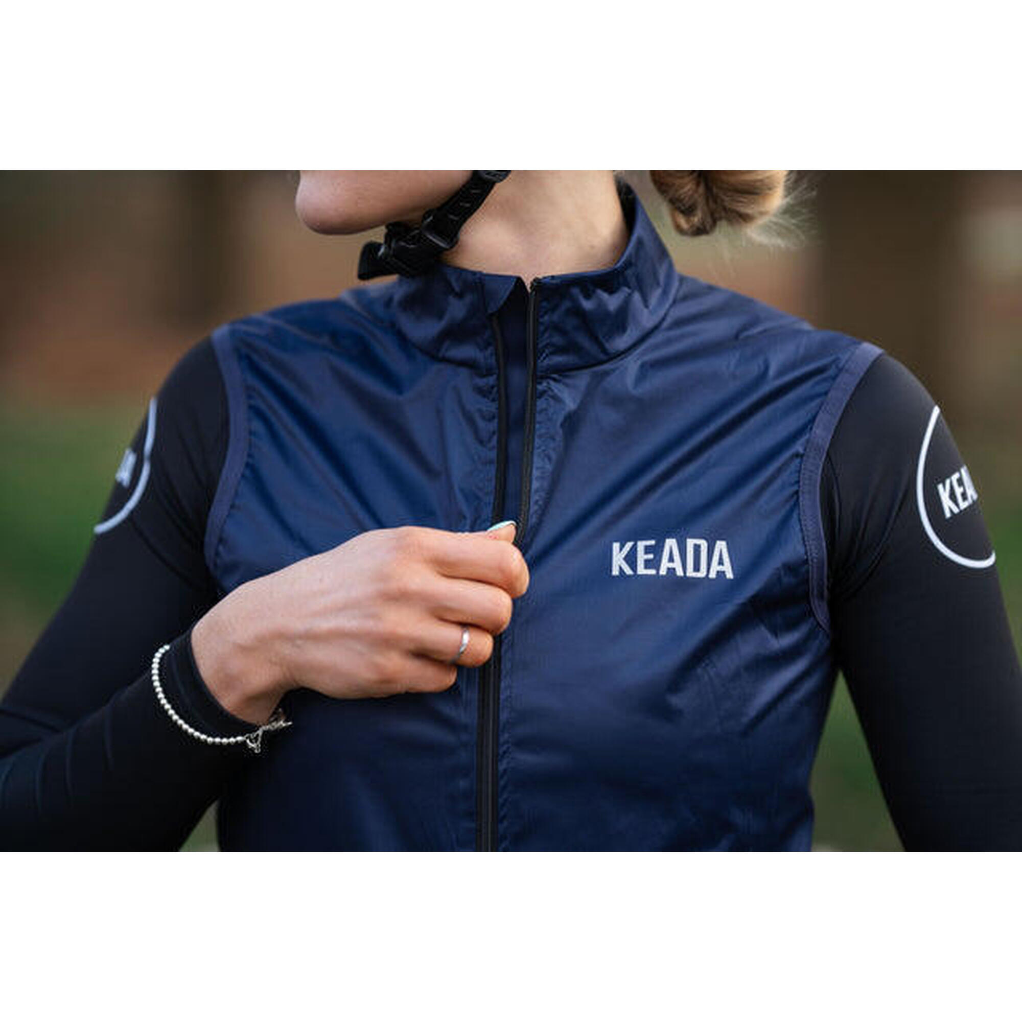 Gilet Essentiel de Cyclisme Femme – Bleu Marine