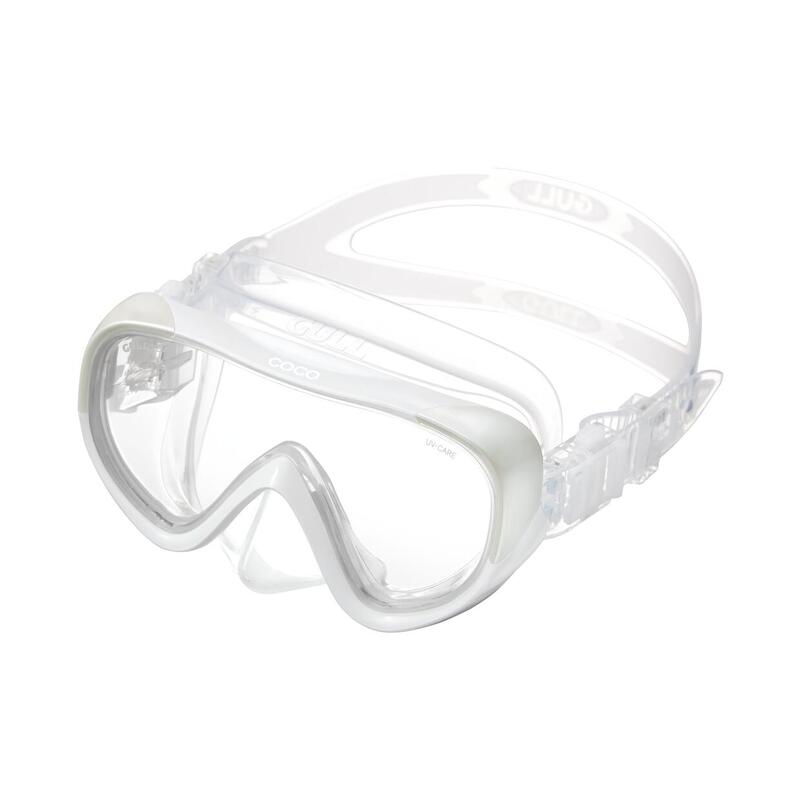 COCO 成人女裝單鏡片潛水面鏡 - 白色/透明