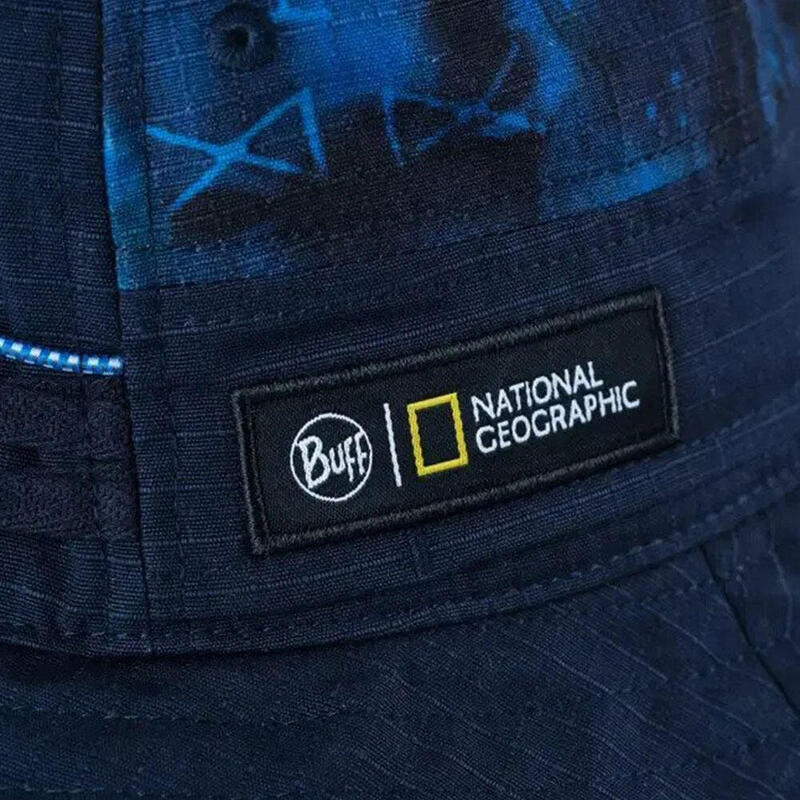 National Geographic Edition Adult Unisex Hiking Sun Bucket Hat - Blue Unrel