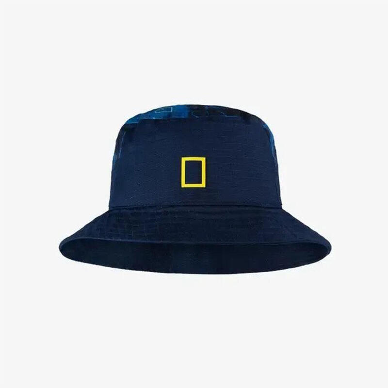 Sun Bucket Hat 國家地理雜誌特別版成人中性登山健行漁夫帽 - 藍色