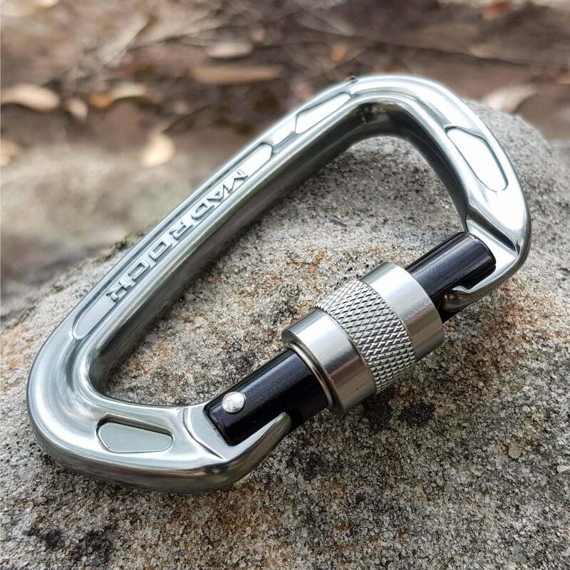 Ultra Tech Screw Gate Climbing Carabiner - Silver