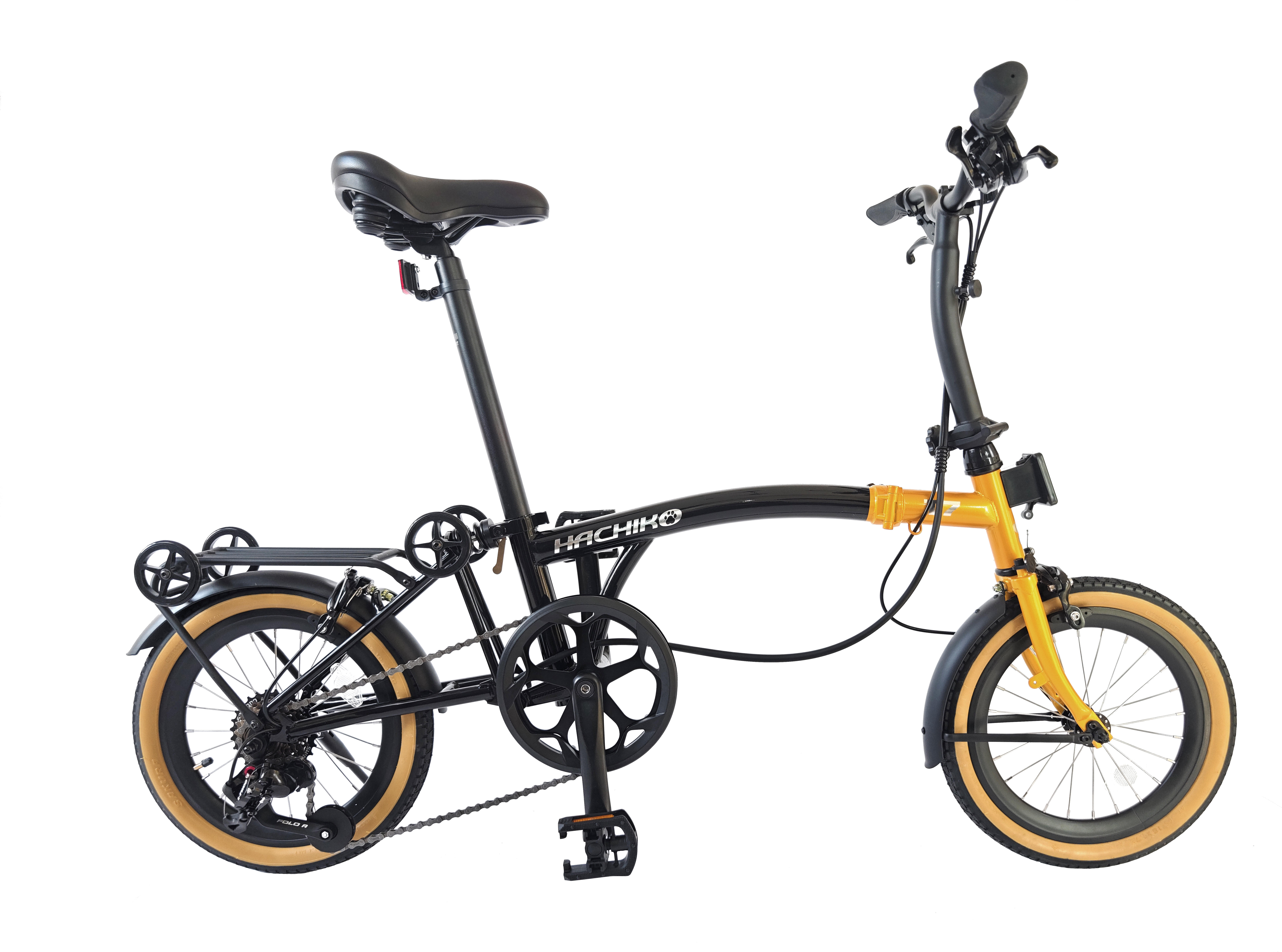 m-iro 折りたたみ三輪車 ブラック/ゴールド 限定ゴールド×ブラック 三輪車 折りたたみ かじとり ペダルフリー