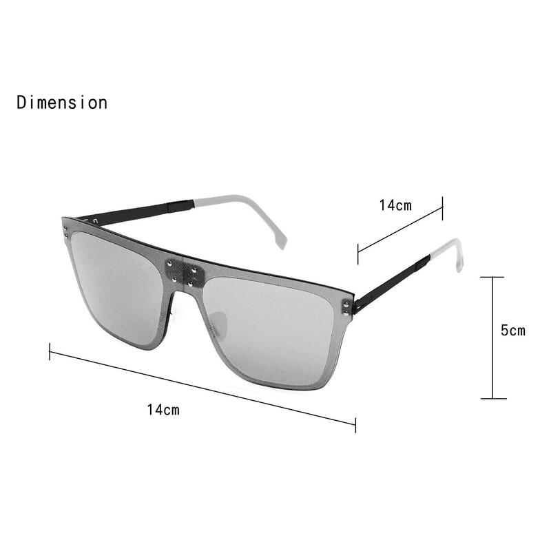 WIND O003 Adult Unisex Folding Sunglasses - Matte Black / Silver Mirror