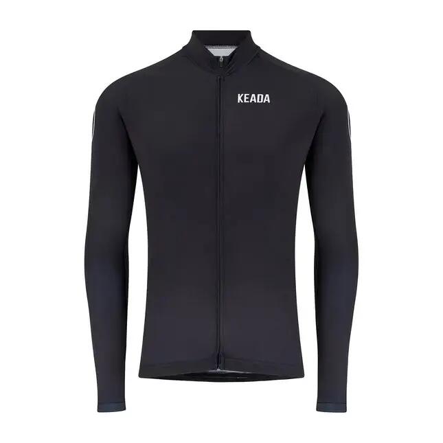 Dámsky cyklistický dres Essential s dlhým rukávom – čierna