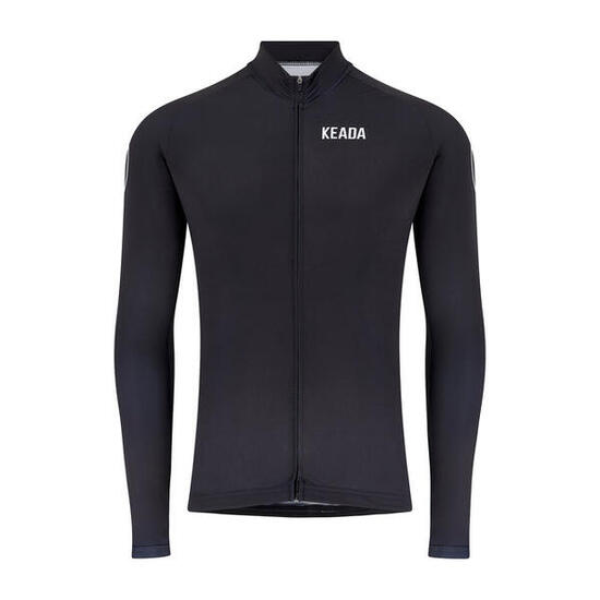 Maillot de cyclisme essentiel à manches longues pour femme - Noir