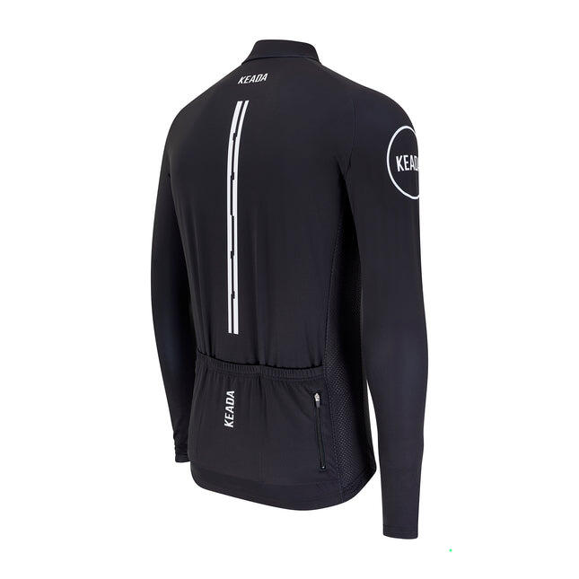 Maillot de cyclisme essentiel à manches longues pour femme - Noir 3/5