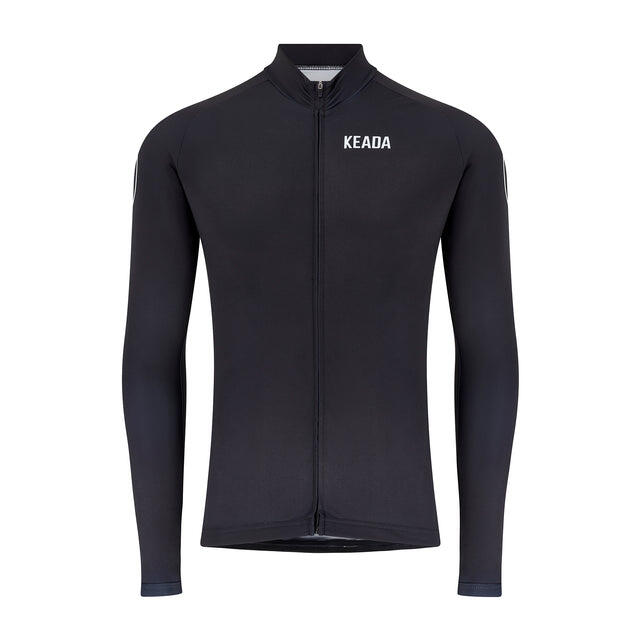 Keada Sports - Maillot Cyclisme Keada Manches Longues Noir Compressif Séchage Rapide - Maillot Manches Longues - Noir - 40 M - Decathlon