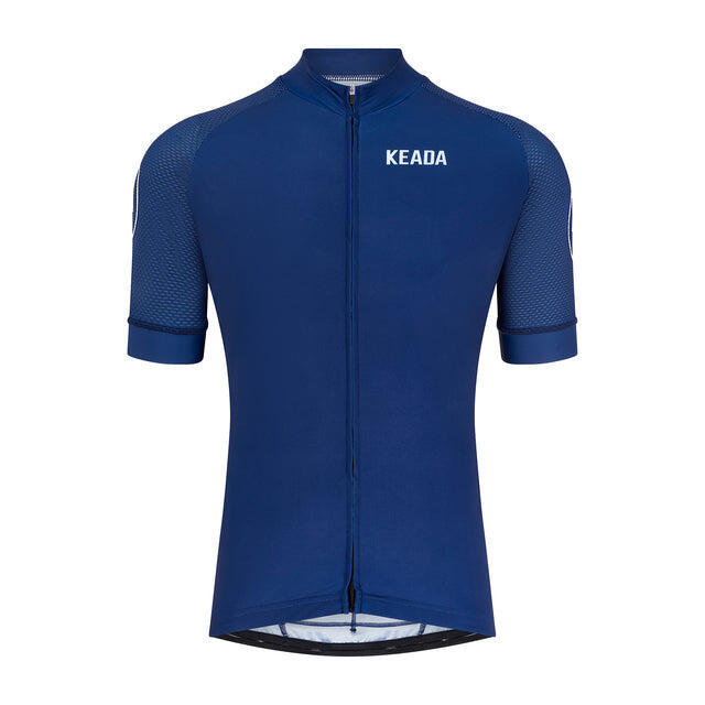 KEADA SPORTS Mens Essential Short Sleeved Cycling Jersey - Navy