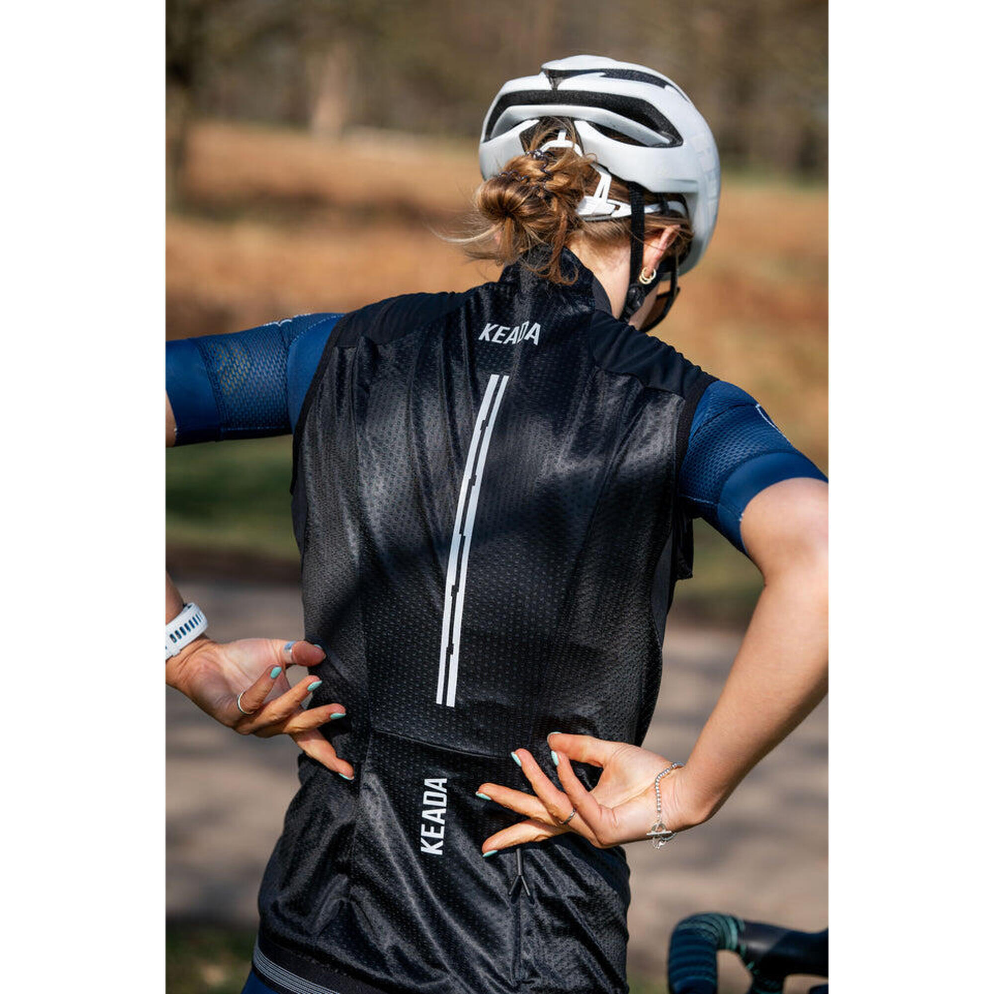 Gilet de cyclisme Essentiel pour femme - Noir