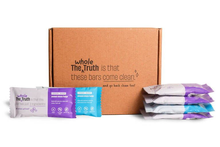The Whole Truth Energy Bars Nuts For You (4 Peanut Choco Fudge, 2 Almond Choco Fudge) Pack of 6