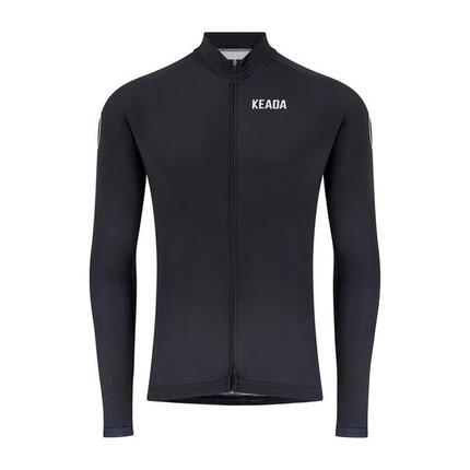 Maillot de cyclisme essentiel à manches longues pour femme - Noir