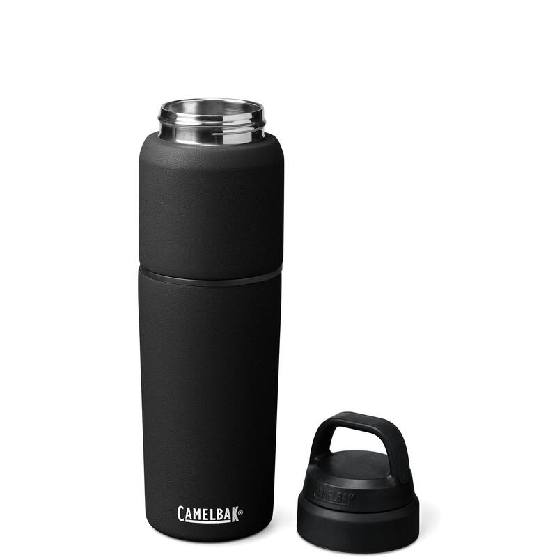 Multibev Insulated Stainless Steel Bottle with Cup 0.65L - Black