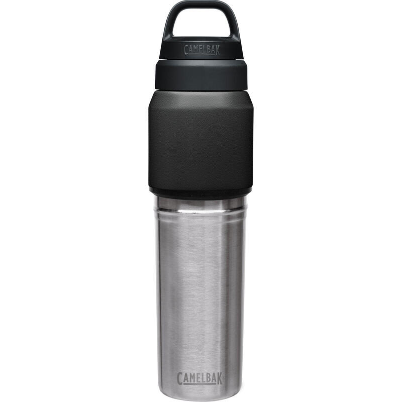 Multibev Insulated Stainless Steel Bottle with Cup 0.65L - Black
