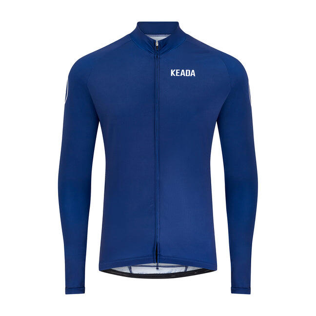 KEADA SPORTS Essentieel wielershirt met lange mouwen voor dames - Marineblauw