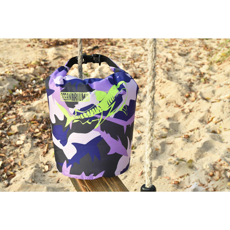 Camo Dry Bag 5L - Purple (tiger shark)