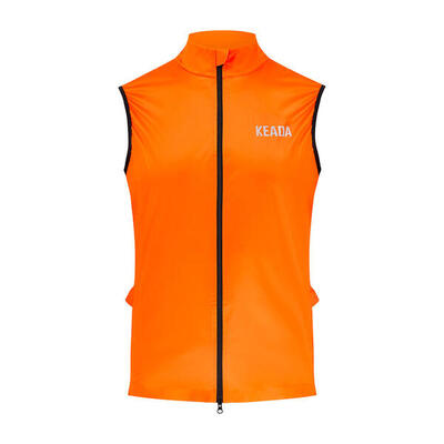 Gilet da ciclismo donna Keada Blu Navy slim antivento traspirante