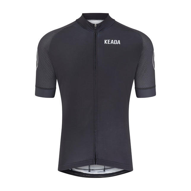 Maillot de cyclisme essentiel à manches courtes pour hommes - Noir