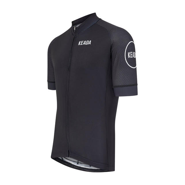 Maillot de cyclisme essentiel à manches courtes pour hommes - Noir