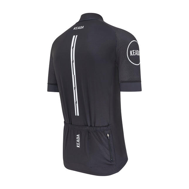 Maillot de cyclisme essentiel à manches courtes pour hommes - Noir