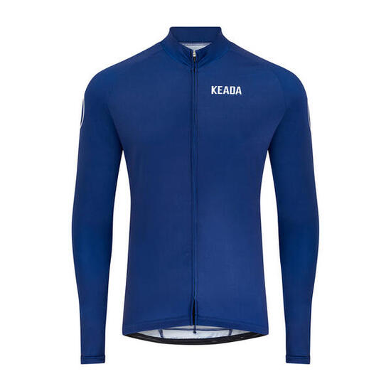Maillot de cyclisme essentiel à manches longues pour femme - Bleu marine