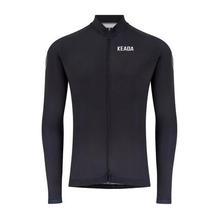 Maillot de cyclisme essentiel à manches longues pour femme - Noir