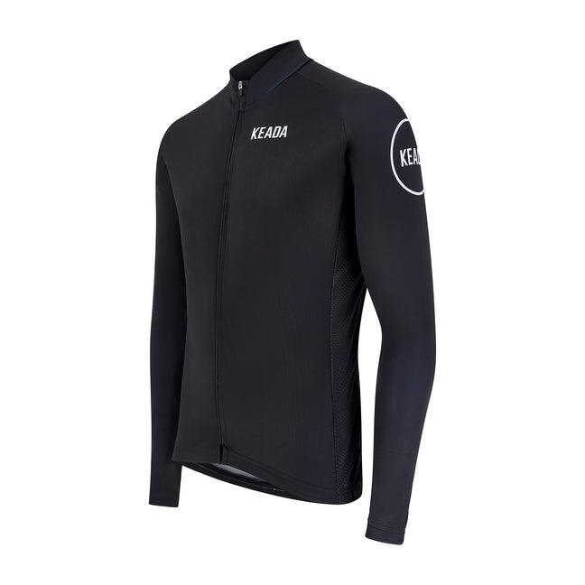 Maillot de cyclisme essentiel à manches longues pour femmes - Noir