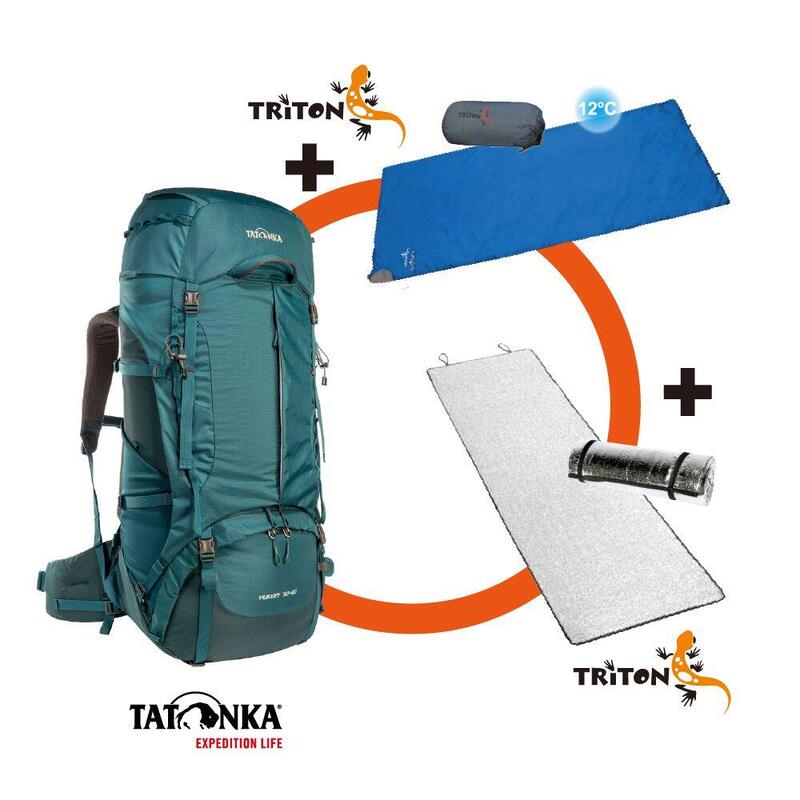 Camping Backpack Sleeping bag and Mat Set H