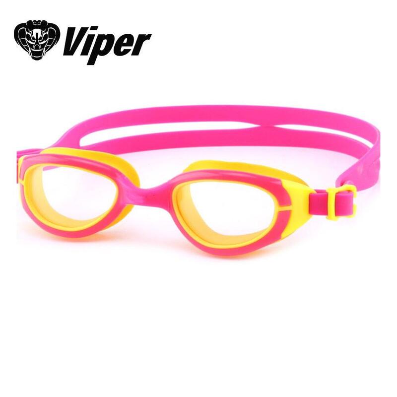 CF6500 青少年游泳泳鏡 - 粉紅色/黃色