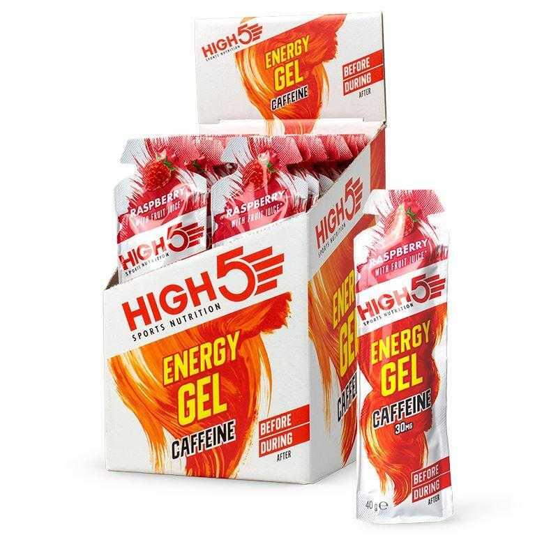 Energy Gel with 30mg Caffeine (20 sachets/40g) - Raspberry