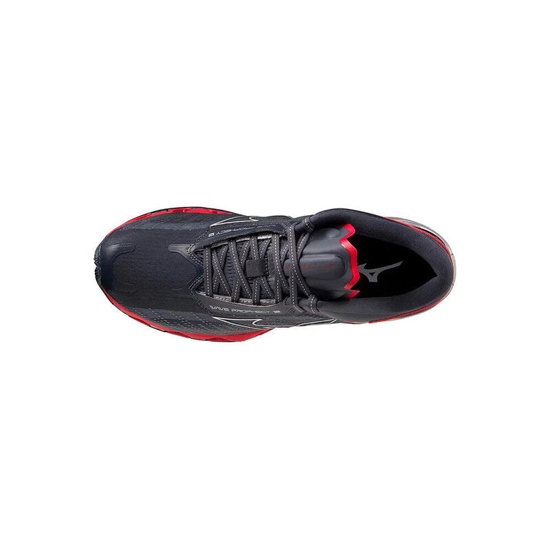 Wave Prophecy 12 Men Road Running Shoes - Grey x Red