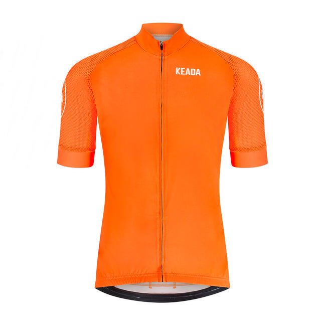 Orange cycling jersey womens sale