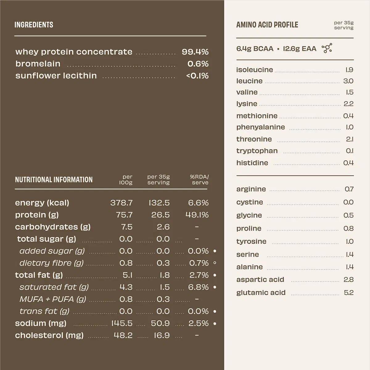 The Whole Truth Protein powder Unflavoured Concentrate 26g Protein -  3