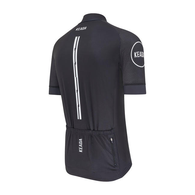 Womens Essential Short Sleeved Cycling Jersey - Black 3/5