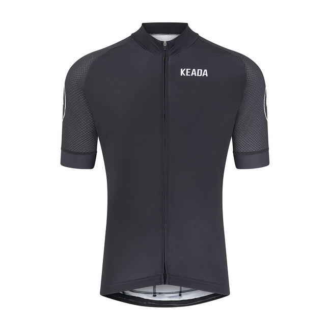 Womens Essential Short Sleeved Cycling Jersey - Black 1/5